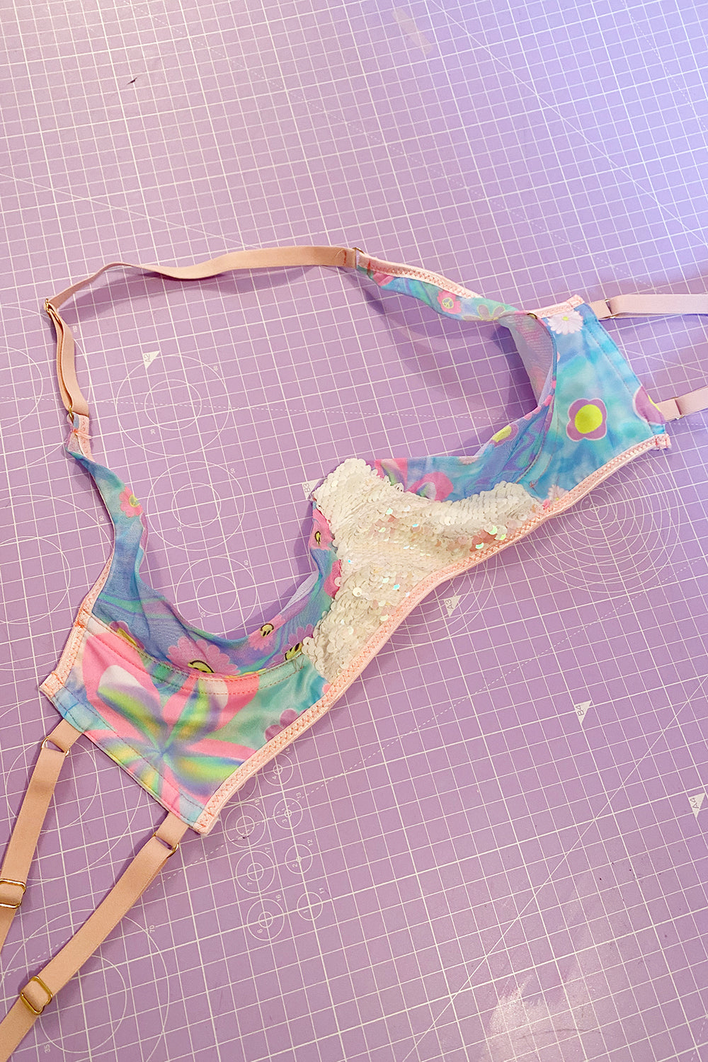 Euphloria Sequin and Print Festival Demi Bra | 2 Colours | Loonigans X Burnt Jasmine