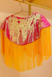 Reversible Sequin and Print Fringe Festival Cape | 2 Colours | Loonigans