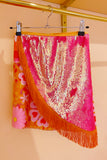Printed Sequin and Fringe Wrap Festival Mini Skirt | 2 Colours | Loonigans