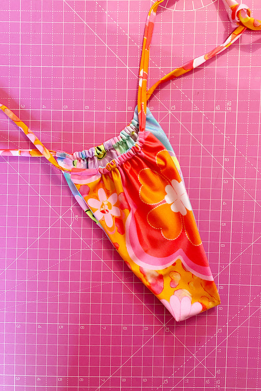 Reversible Printed Scrunch Tie-side Bikini Bottom | 2 colours | Loonigans